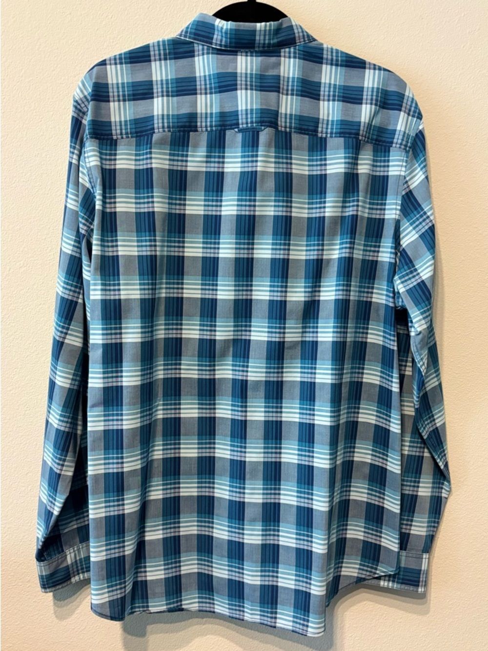 Burberry Brit Men’s Blue Plaid Check Button Down Long Sleeve Shirt XL - Picture 4 of 5